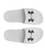 Claquettes Motif/style Logo Femme Blanc Noir Under Armour-3