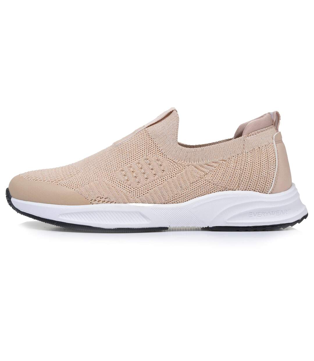 Isotoner Baskets femme maille lurex, slip on, confortable, souple et légères, avec lacets-4