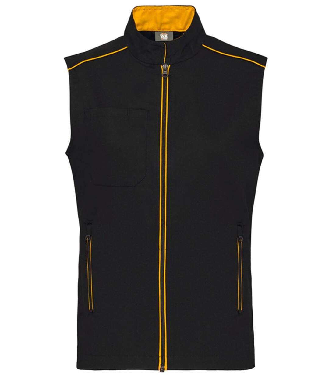 Gilet sans manches DayToDay - Homme - WK6148 - noir et jaune