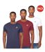 Pack of 3  Mens calyer t-shirt  multicoloured Henleys-1
