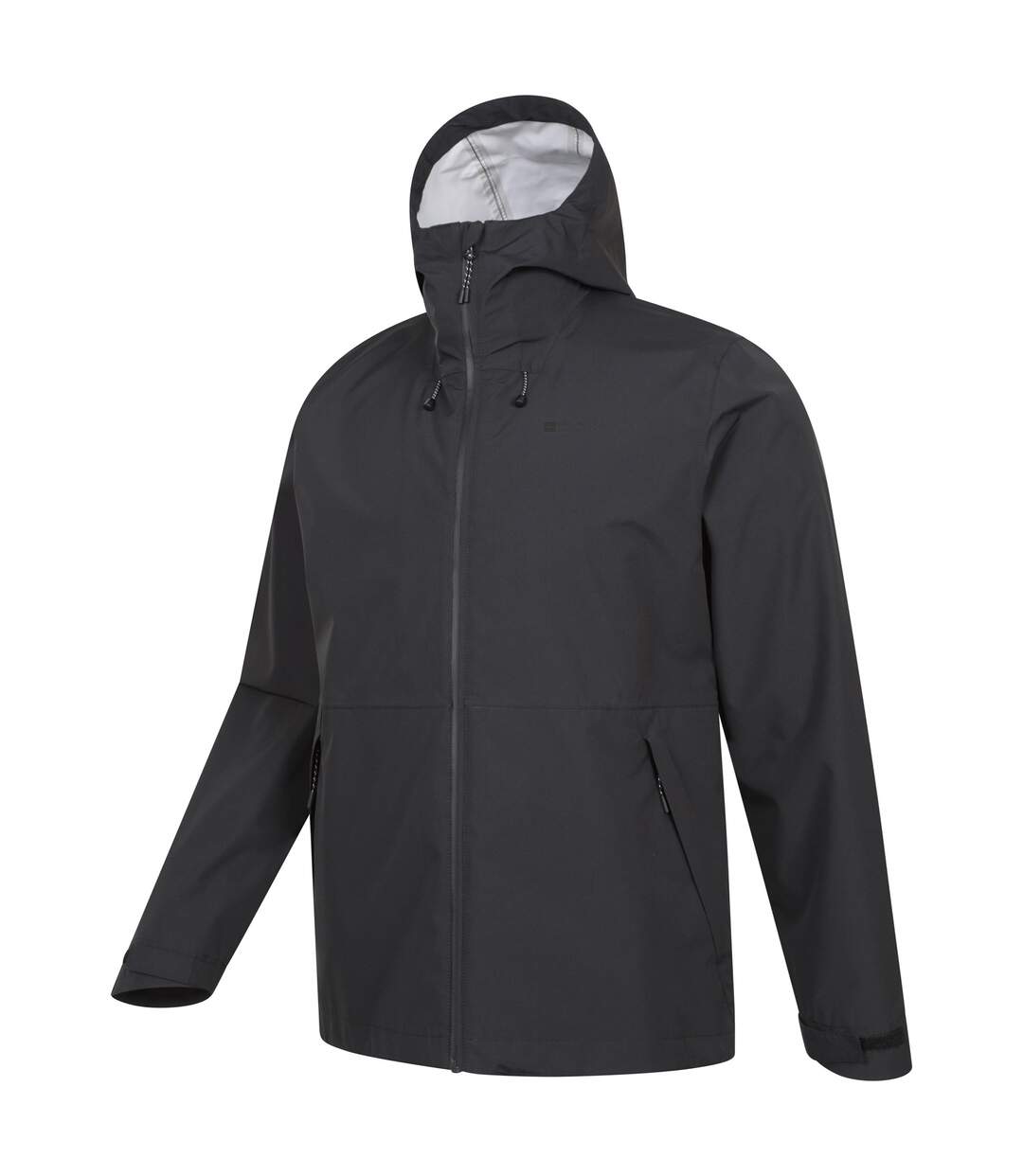 Mens hill packable waterproof jacket black Mountain Warehouse-3
