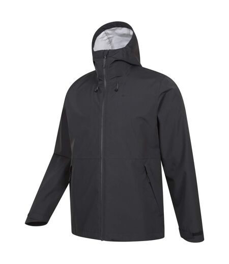 Mens hill packable waterproof jacket black Mountain Warehouse