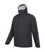 Mens hill packable waterproof jacket black Mountain Warehouse-3