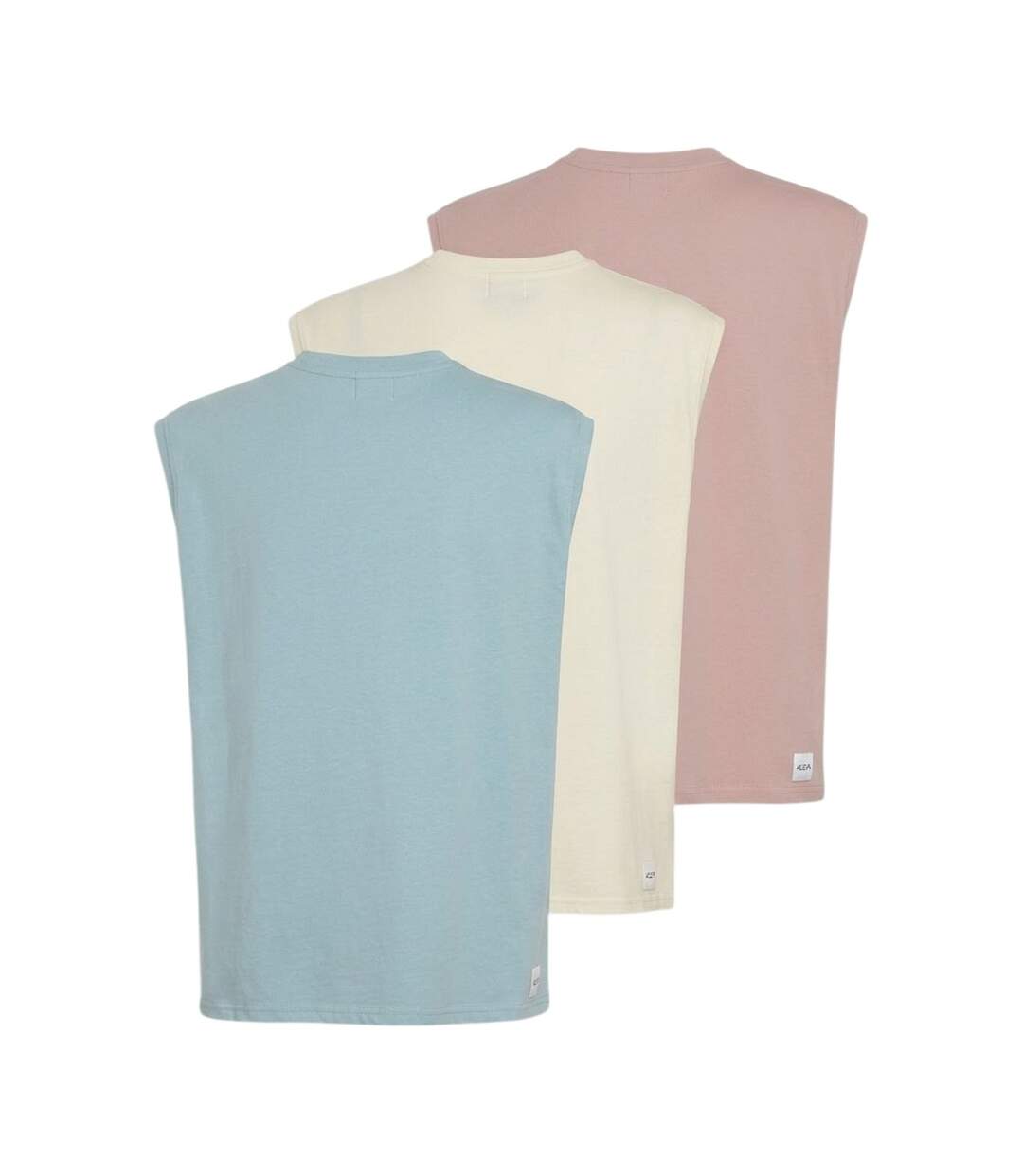 Lot De 3  Débardeurs Homme Bleu Rose Beige Gris Native Youth-2