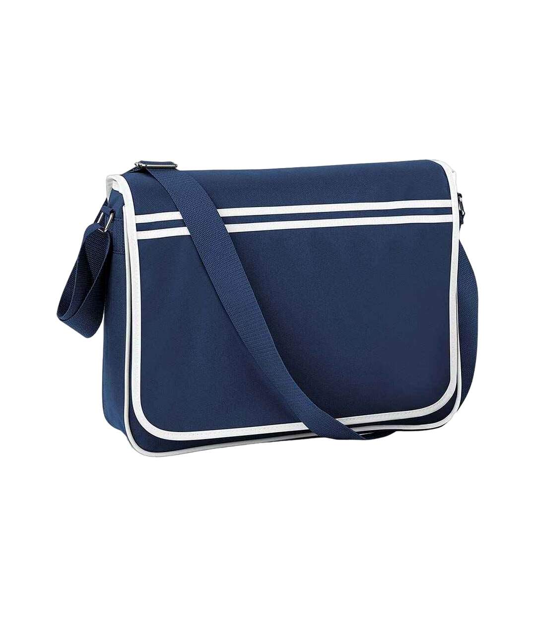 Sac à bandoulière taille unique bleu marine / blanc Bagbase-1