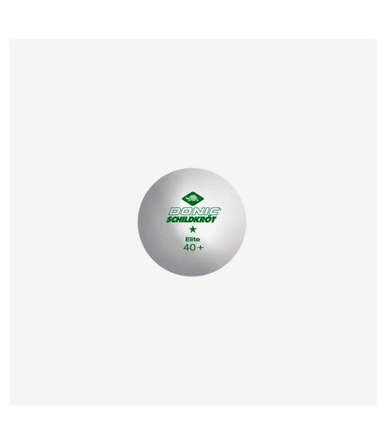 Pack of 3  1-star table tennis balls  one size white/green Donic-Schildkroet