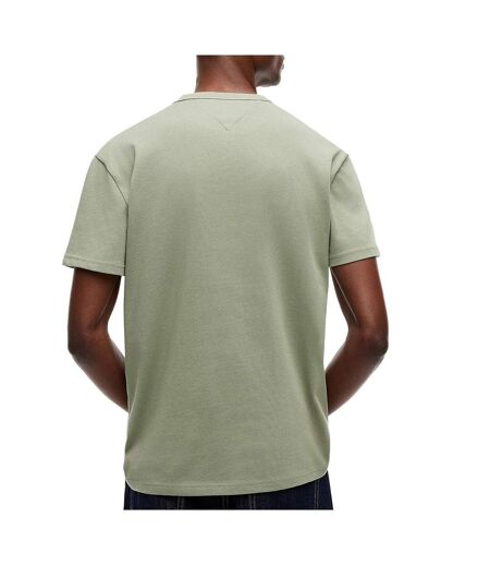 T-shirt vert homme tommy jeans reg badge dm0dm20322