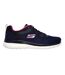 Womens/ladies bountiful quick path plain trainers navy/hot pink Skechers-3