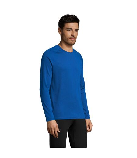 T-shirt À Manches Longues Performance Homme Bleu Roi SOLS