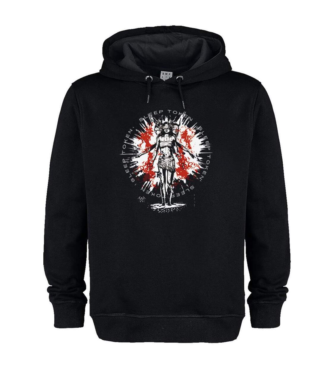 Unisex Adult Rain Sleep Token Hoodie Black Amplified-1