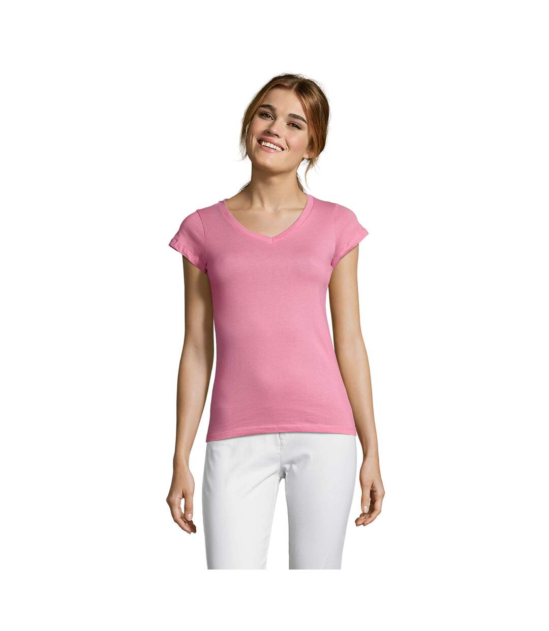 T-shirt Moon Femme Rose Orchidée SOLS-2