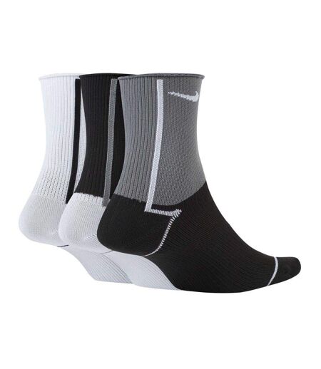 Pack Of 3  Unisex Adult Plus Trainer Socks  Grey Black White Nike