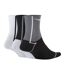 Pack Of 3  Unisex Adult Plus Trainer Socks  Grey Black White Nike-2