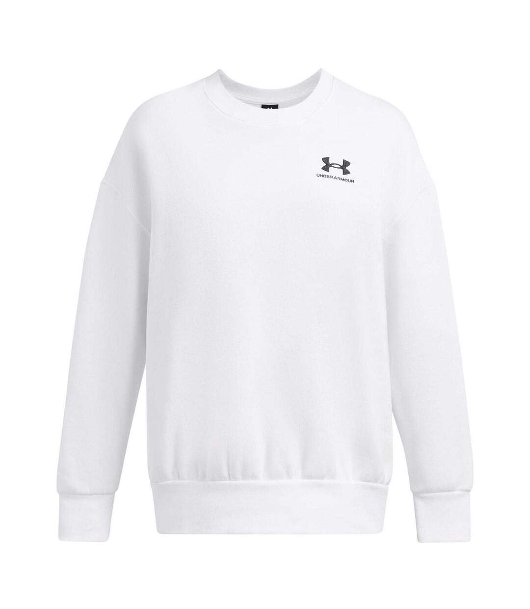 Sweat Essential Femme Blanc Noir Under Armour-2