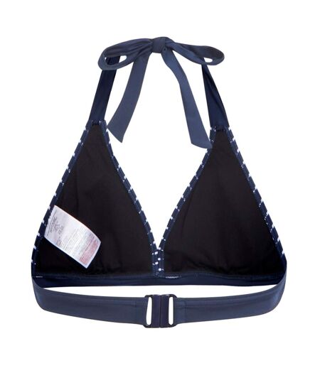 Womens/ladies Flavia Stripe Bikini Top Navy White Regatta
