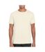 Mens soft style ringspun t shirt natural Gildan