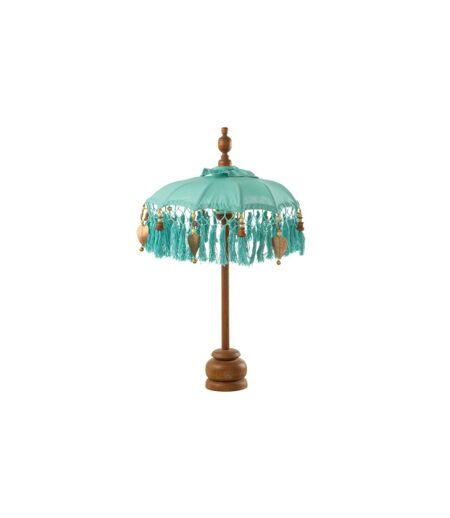 Parasol Déco Avec Pompons Dayu 85cm Bleu