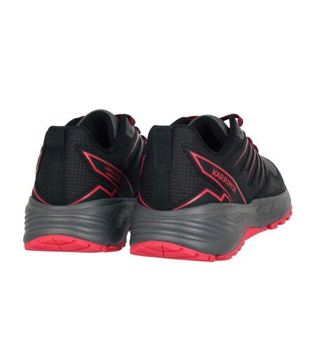 Mens Ortholite Trainers Black Grey Red Karrimor