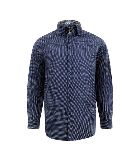 Mens Powell D555 All-over Print Kingsize Shirt Navy Duke