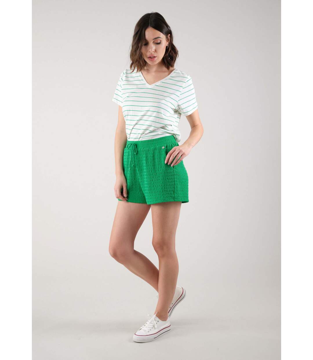 T-shirt casual à rayures femme BINTI-2