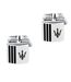 Boutons De Manchette Poli Motif/style Emblème Trident Homme Taille Unique Argenté Noir Maserati-3