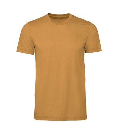 Mens midweight soft touch t-shirt mustard Gildan