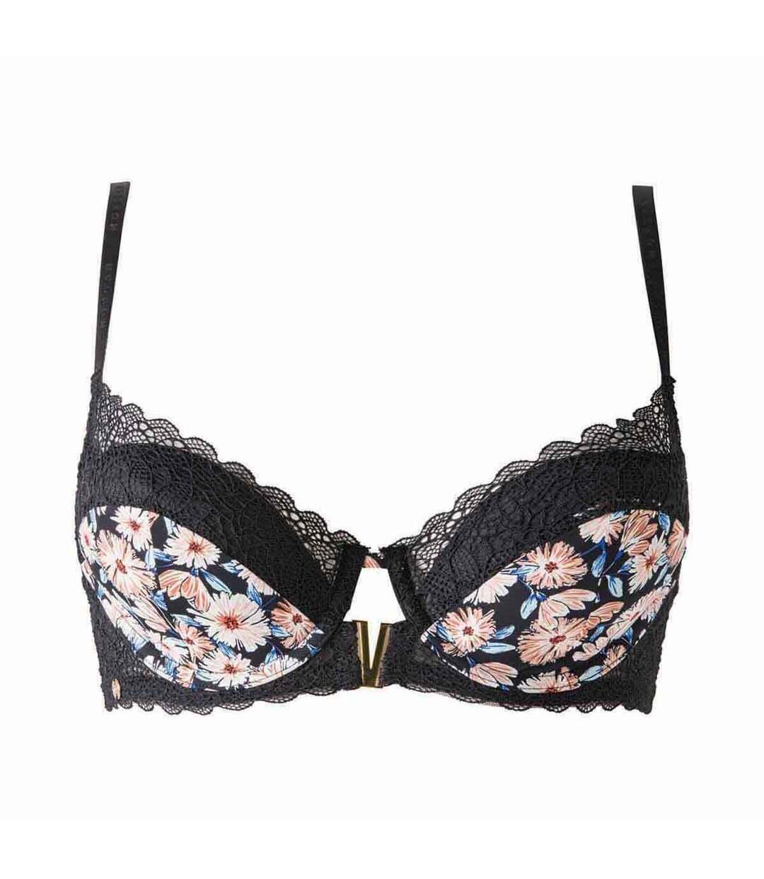 Soutien-gorge ampliforme coque moulée noir Anouk