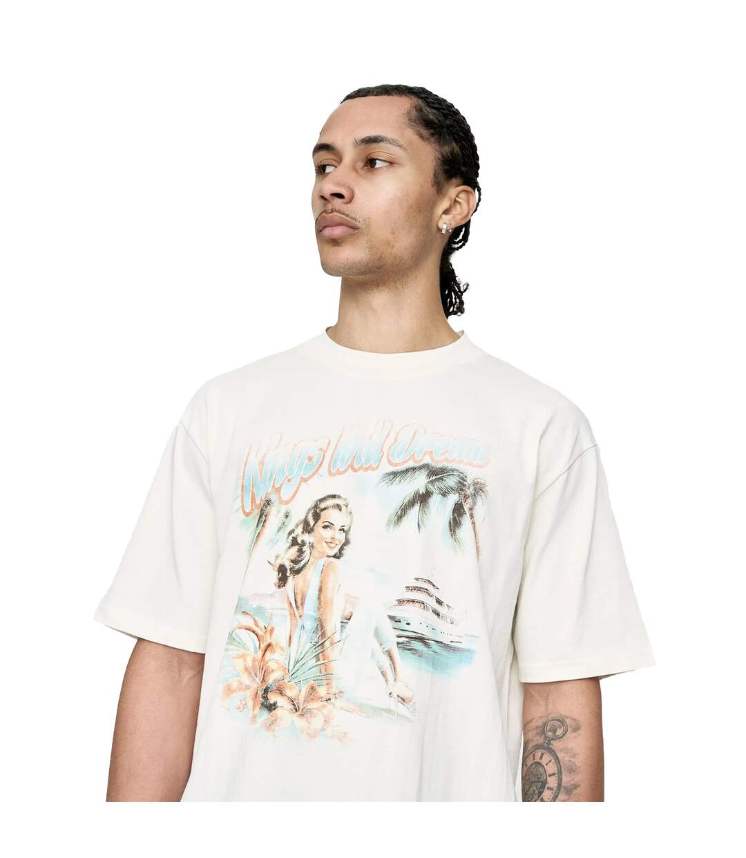 Mens Studio Paradise Island T-shirt White Kings Will Dream-4