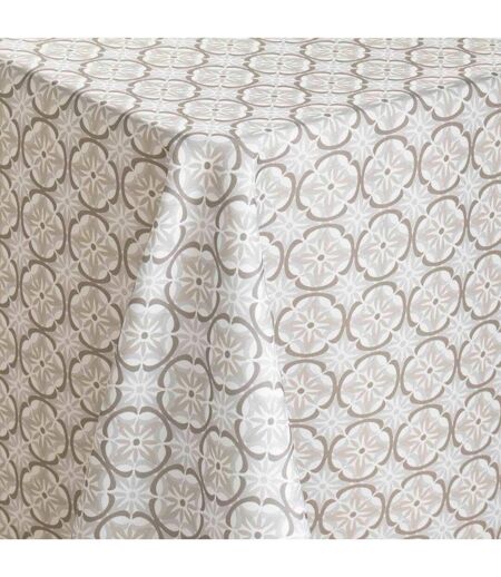 Nappe Antitache Imprimé Costaria 145x240cm Naturel