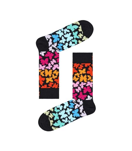 1 Pack Unisex Cotton Bright Colourful Butterfly Design Socks