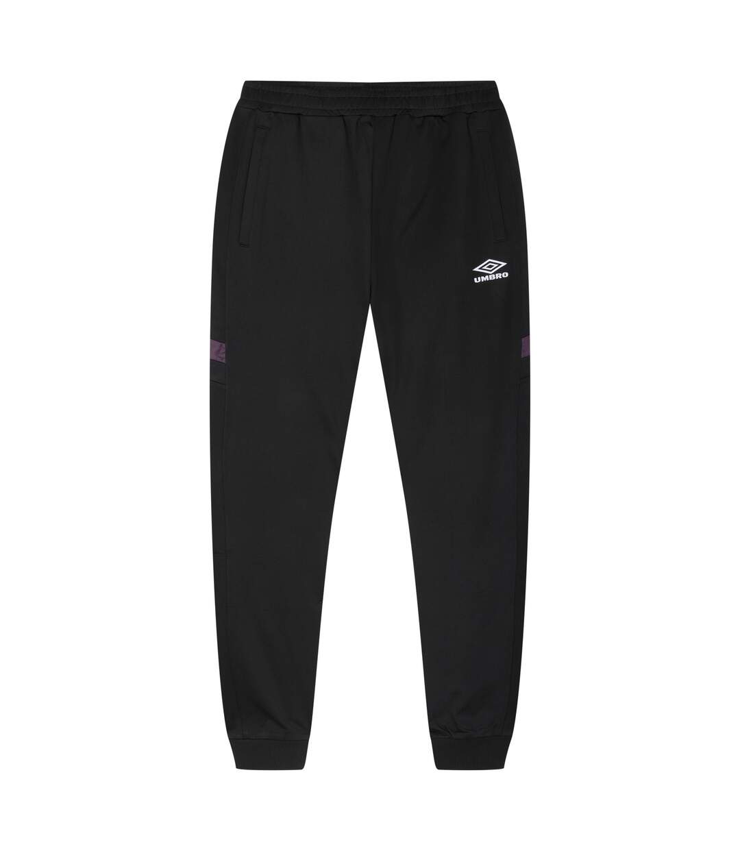 Mens sports style club tricot jogging bottoms black/potent purple Umbro-1