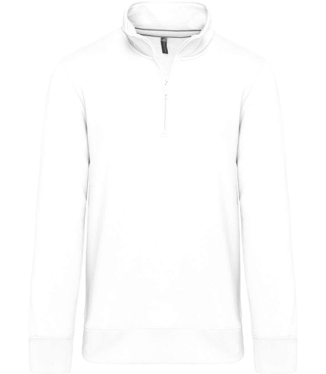 Sweat-shirt col zippé - K487 - blanc