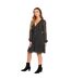 Robe À Smocks Motif/style Cachemire Femme Noir Be You-1