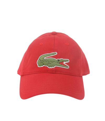 Unisex Adult Adjustable Cotton Twill Baseball Cap Red Lacoste