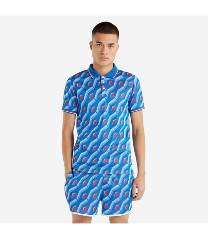Umbro Mens Jacquard Polo Shirt (Regal Blue/Multicolored) - UTUO2083