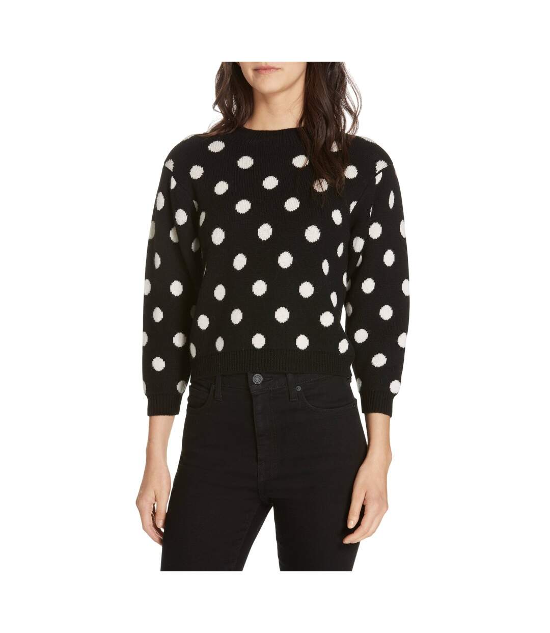 Womens/ladies Finleigh Sweatshirt Black White Boss-1