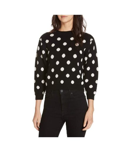 Womens/ladies Finleigh Sweatshirt Black White Boss