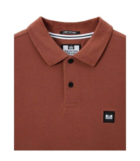 Mens Caneiros Polo Shirt Rust Weekend Offender