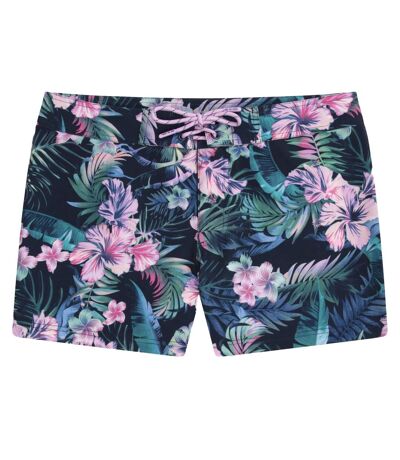 Boardshort aurora femme bleu foncé Animal