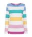 Womens/ladies Brenton Colour Block Stripe Long-sleeved Top Multicoloured Lazy Jacks-1