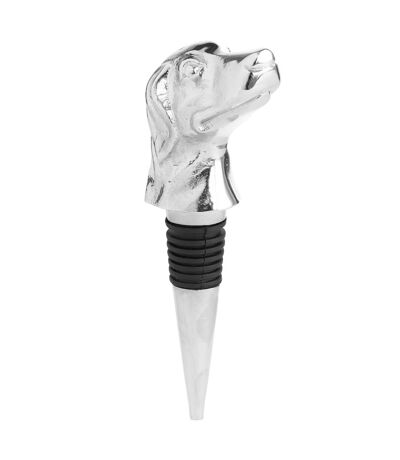 Dog bottle stopper one size silver Hill Interiors