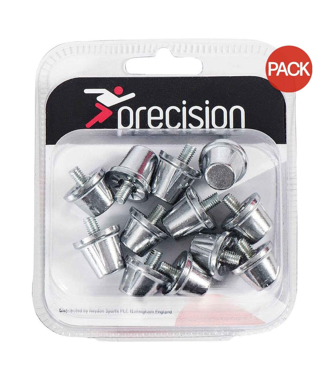 Pack of 6  Alloy football boot studs set  silver Precision-1