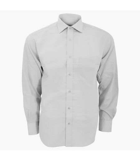 Kustom Kit Mens Premium Non Iron Long Sleeve Shirt (White) - UTBC597