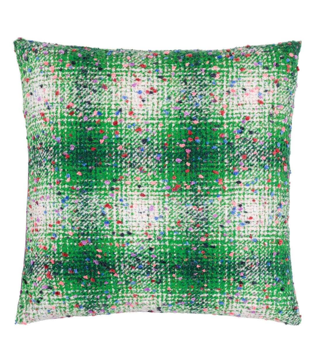 Connie jacquard checked cushion cover 45cm x 45cm green/lilac Heya Home