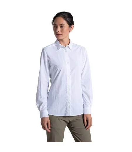 Chemisier Manches Longues Alma Femme Blanc Craghoppers