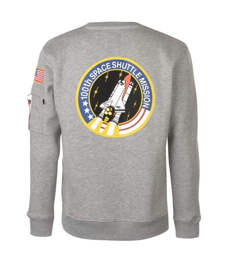 Unisex Adult Nasa Cotton Blend Sweatshirt Grey Heather Alpha