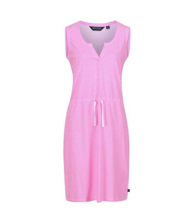 Regatta Womens/Ladies Fahari Stripe Shift Casual Dress (Neon Pink) - UTRG7534
