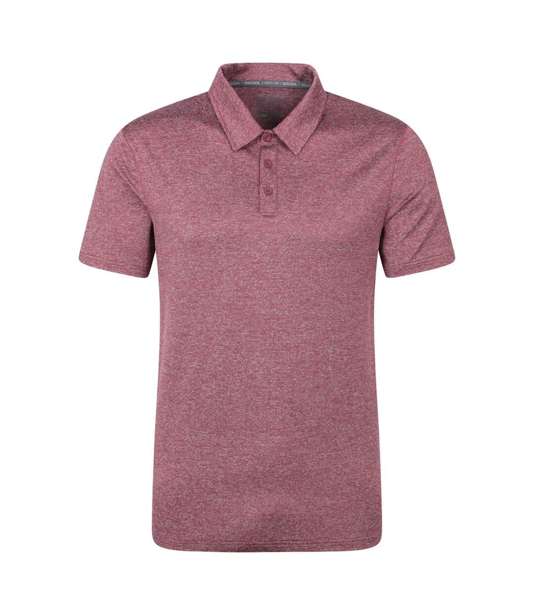 Mens Agra Stripe Polo Shirt Burgundy Mountain Warehouse-1
