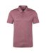 Mens Agra Stripe Polo Shirt Burgundy Mountain Warehouse-1