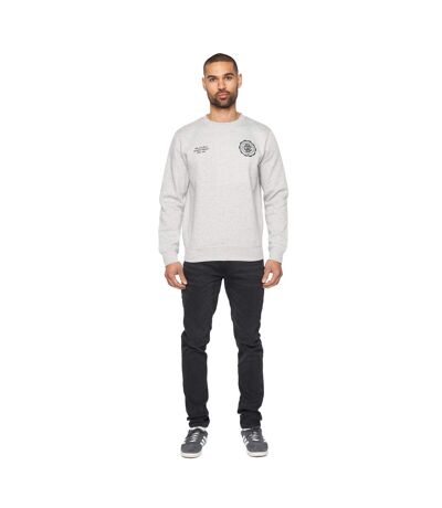 Mens Keyaan Crew Neck Sweatshirt Grey Marl Duck And Cover